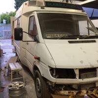 The Glambulance being prepared for respray